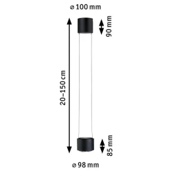Paulmann URail Aldan LED-pendellampe, sort