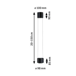 Paulmann URail Aldan LED-pendellampe, sort