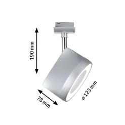 Paulmann URail Arena spot krom, kan dæmpes 2.700 K