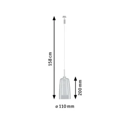 Paulmann URail Arido LED-pendellampe, mat krom
