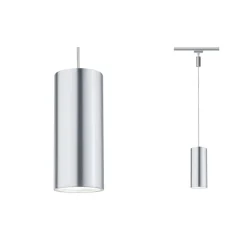 Paulmann URail Barrel LED-pendel, mat krom