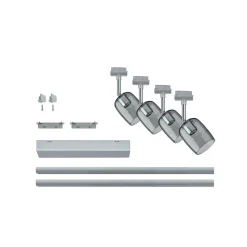 Paulmann URail Blossom basissæt, krom, røgglas