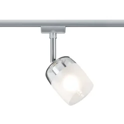 Paulmann URail Blossom spot, krom/klar/satineret