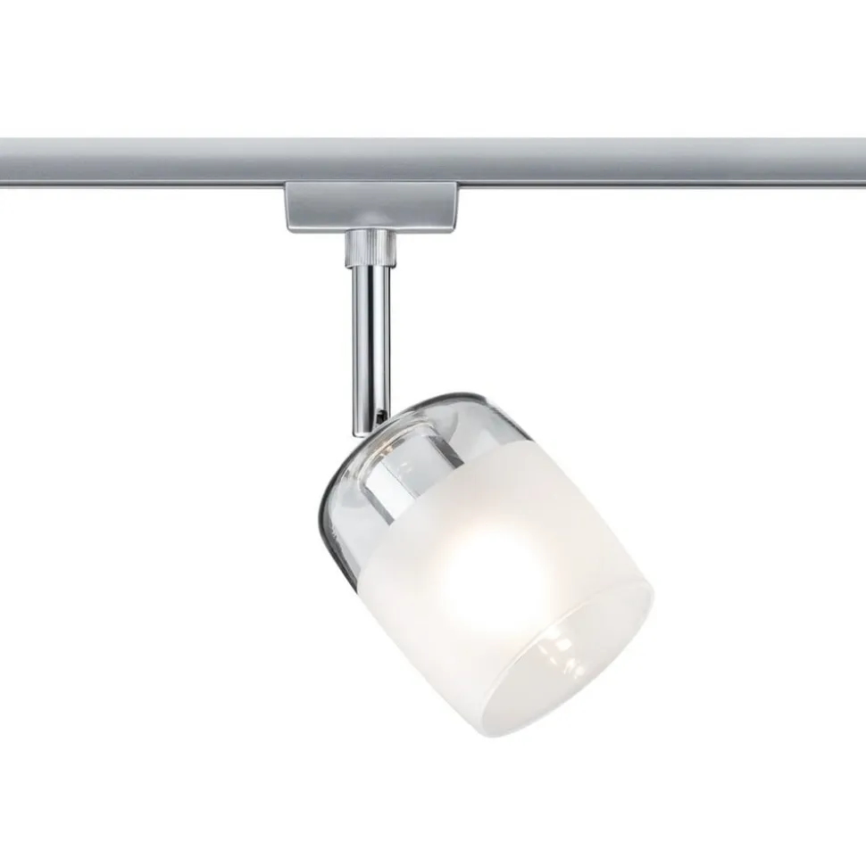 Paulmann URail Blossom spot, krom/klar/satineret