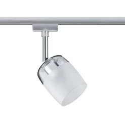 Paulmann URail Blossom spot, krom/klar/satineret