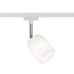 Paulmann URail Blossom spot, hvidt, satineret glas