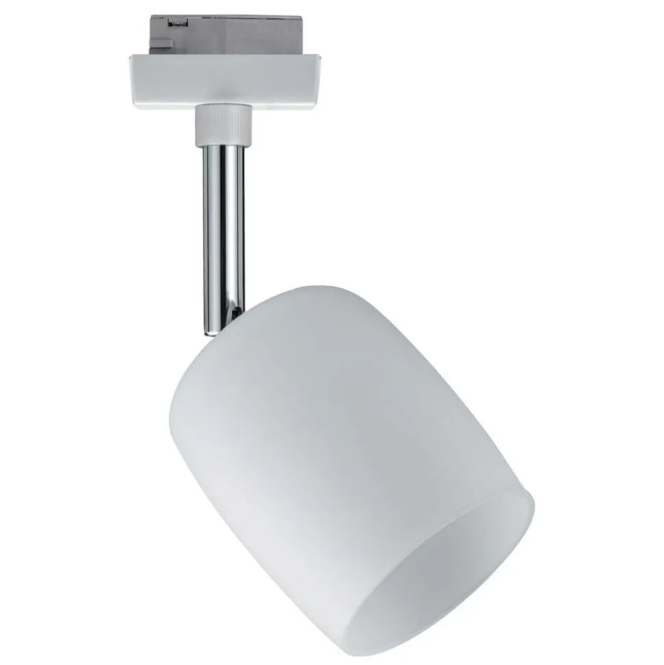 Paulmann URail Blossom spot, hvidt, satineret glas