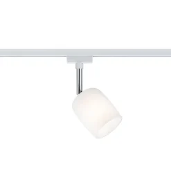 Paulmann URail Blossom spot, hvidt, satineret glas