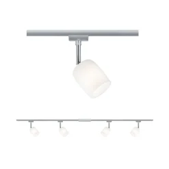 Paulmann URail Blossom 4x-basissæt krom/satineret