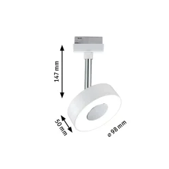 Paulmann URail Circle LED-spot, rundt, i hvidt