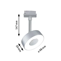 Paulmann URail Circle LED-spot rund 4.000 K krom