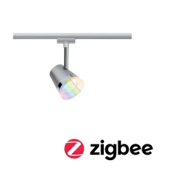 Paulmann URail Cone spot RGBW, mat krom, ZigBee