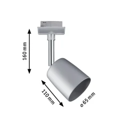 Paulmann URail Cover Spot, mat krom