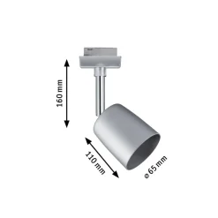 Paulmann URail Cover Spot, mat krom