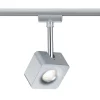 Paulmann URail Cube LED-spot, dæmpes 2.700 K krom