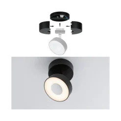 Paulmann URail føder til enkeltspot, mat sort