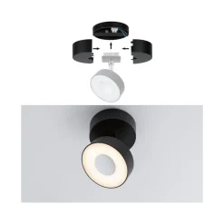 Paulmann URail føder til enkeltspot, mat sort