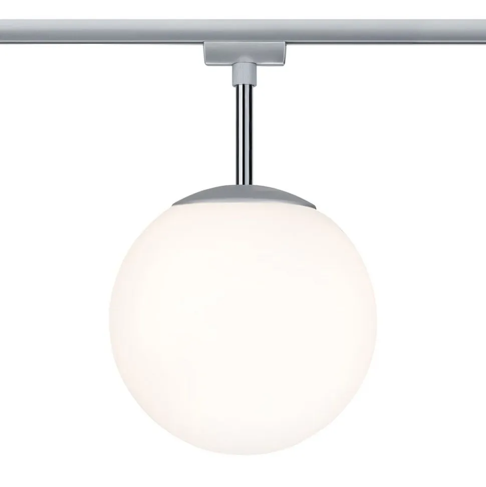 Paulmann URail Globe kuglelampe i krom, opalglas