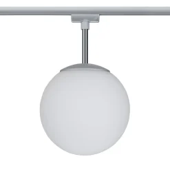 Paulmann URail Globe kuglelampe i krom, opalglas