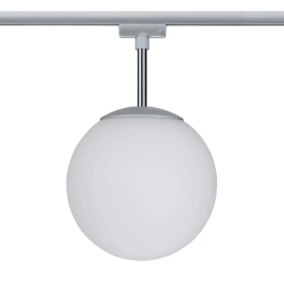 Paulmann URail Globe kuglelampe i krom, opalglas