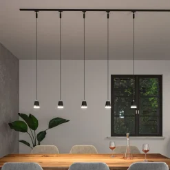 Paulmann URail hængelampe Cone, sort mat, GU10