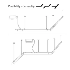 Paulmann URail kabelindføring, hvid mat, 2 m