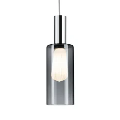 Paulmann URail lampeskærm Raja 2Easy, røget glas Ø 10 cm