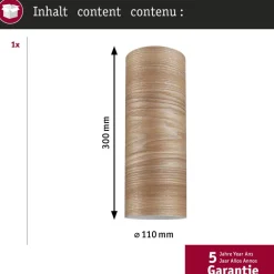 Paulmann URail lampeskærm Vitus 2Easy, træ, Ø 11 cm