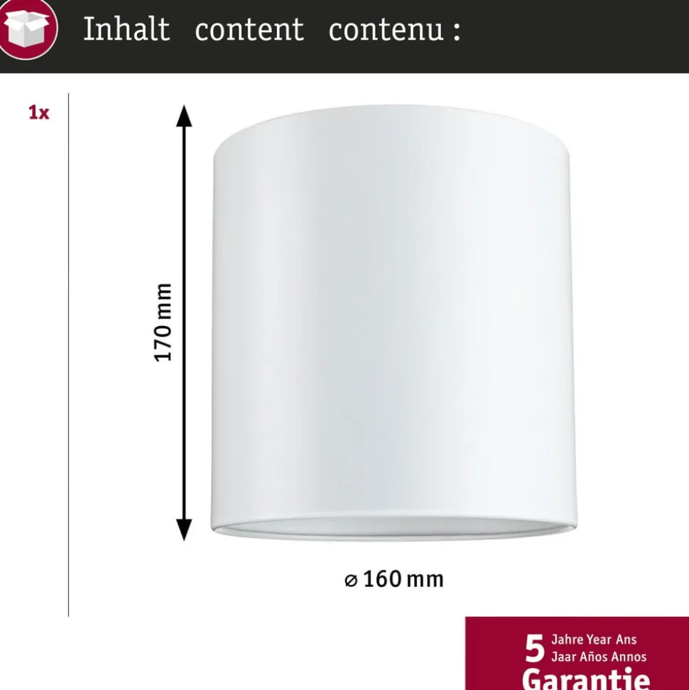Paulmann URail lampeskærm Tallis 2Easy, hvid mat