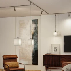 Paulmann URail lampeskærm Verona 2Easy, grå, 25 x 13 cm