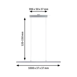 Paulmann URail LED-pendellampe Lento mat krom