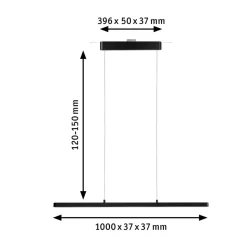 Paulmann URail Lento LED-pendel, mat sort