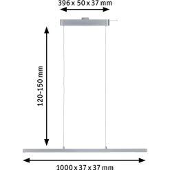 Paulmann URail Lento LED-pendel ZigBee CCT krom