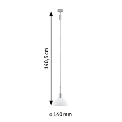 Paulmann URail pendel Sarrasani, mat krom/opal