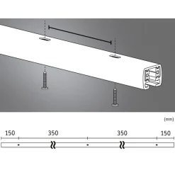 Paulmann URail skinne, hvid, længde 100 cm, aluminium