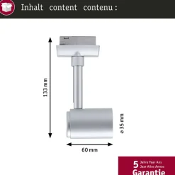 Paulmann URail skinnespot Runa, mat krom, GU10