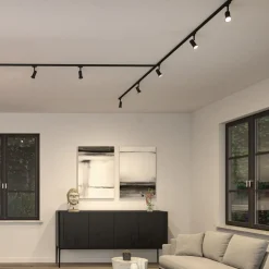 Paulmann URail skinnespot Runa, sort mat, GU10