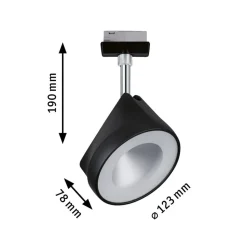 Paulmann URail spot Arena sort dæmpbar 4.000 K