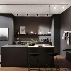 Paulmann URail Spot Blossom sort, satineret glas