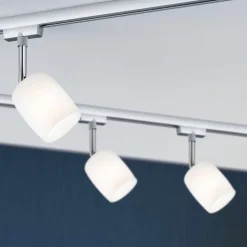 Paulmann URail Spot Blossom mat krom, satinglas