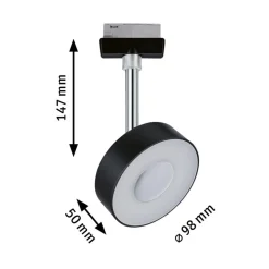 Paulmann URail Spot Circle sort dæmpbar 4.000 K