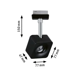 Paulmann URail spot Cube sort dæmpbar 2.700 K