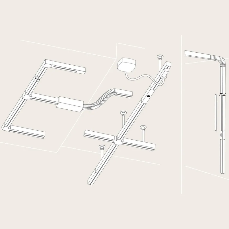 Paulmann URail systemskinne, 50 cm, sort mat