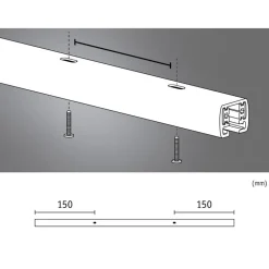 Paulmann URail systemskinne, 50 cm, sort mat