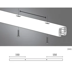 Paulmann URail-skinne, hvid, længde 50 cm, aluminium