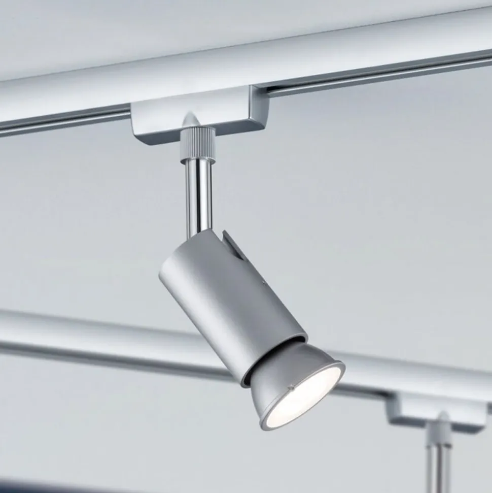 Paulmann URail-skinnespot Pure I, krom mat, GU10, metal