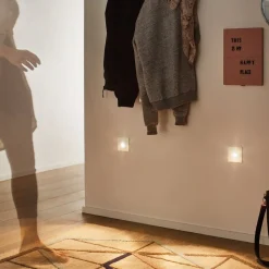 Paulmann Wall indbygningslampe, sensor kantet hvid