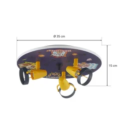 Paw Patrol loftlampe med 3 lyskilder