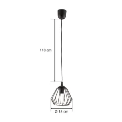 Pendellampe Agat sort, 1 lyskilde