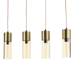 Pendellampe Annika med 4 lyskilder og glasskærme